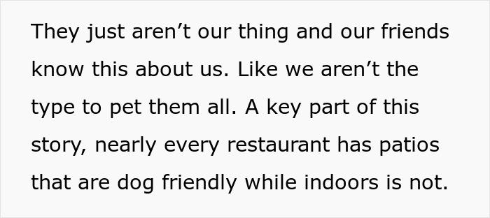 "[Am I The Jerk] For Leaving When Our Friends Brought Their Dog To Dinner?"