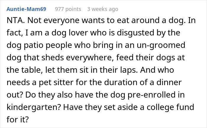 "[Am I The Jerk] For Leaving When Our Friends Brought Their Dog To Dinner?"